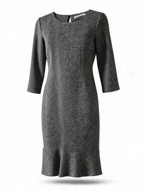 Chic Long Sleeve Gray Dress